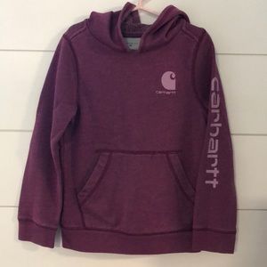 Carhartt maroon hooded sweatshirt